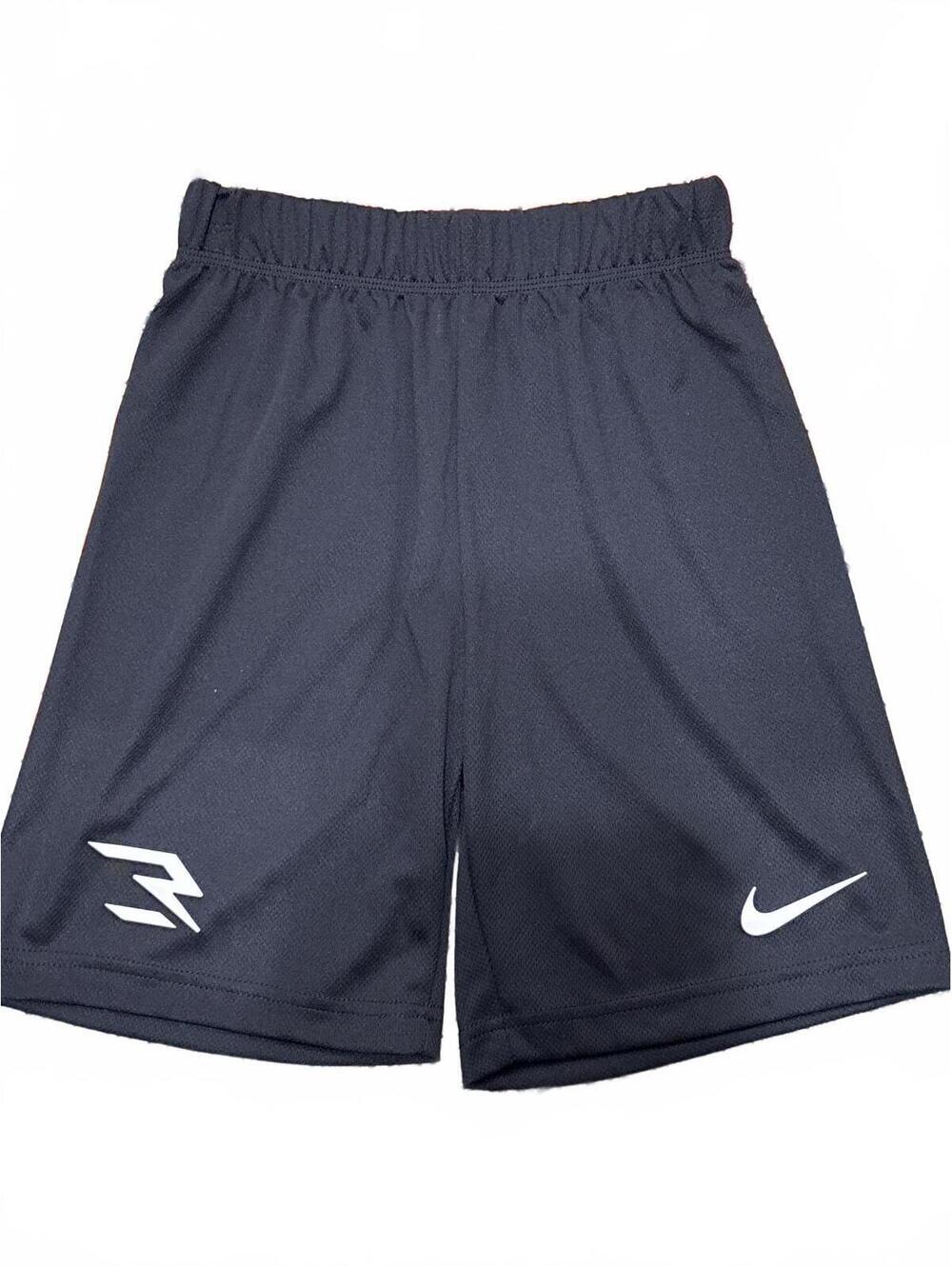 3 Brand Black Athletic Shorts for Kids with Nike Logo
